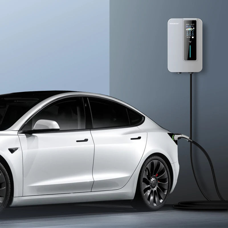 PRTDT OEM ODM Electric Car Solar EV Charger Type 2 AC Wall Box Home EV Charging Station with Display