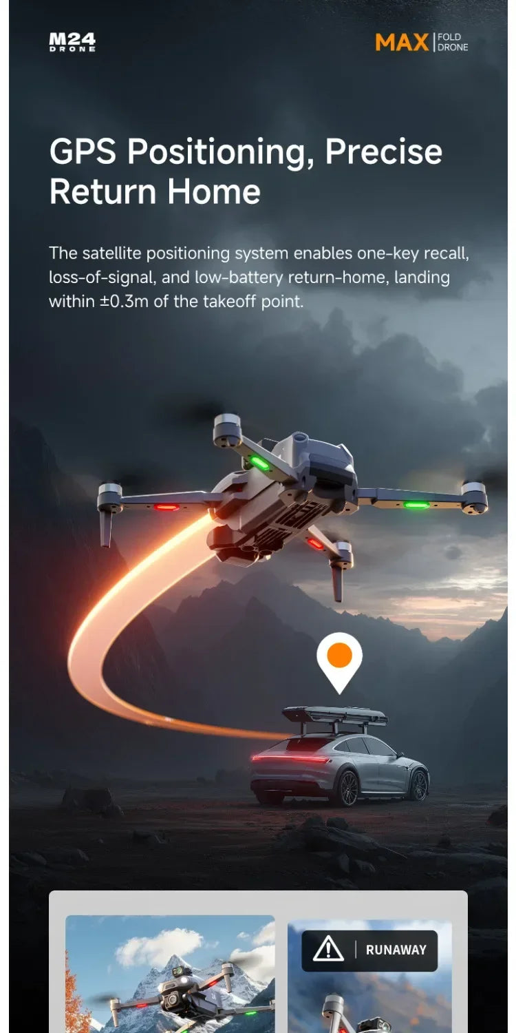 M24 GPS Drone 8K Camera Gift Delivery 5G Video Transmission Large Touch Screen Smart Obstacle Avoidance RC Quadcopter Gift Box