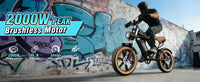 RIDSTAR Luxe30-25 Electric Bike for Adults Motor 2000W Max 34MPH Battery 48V 25Ah 20" Electric Dirt Bike Hydraulic 7-Speed