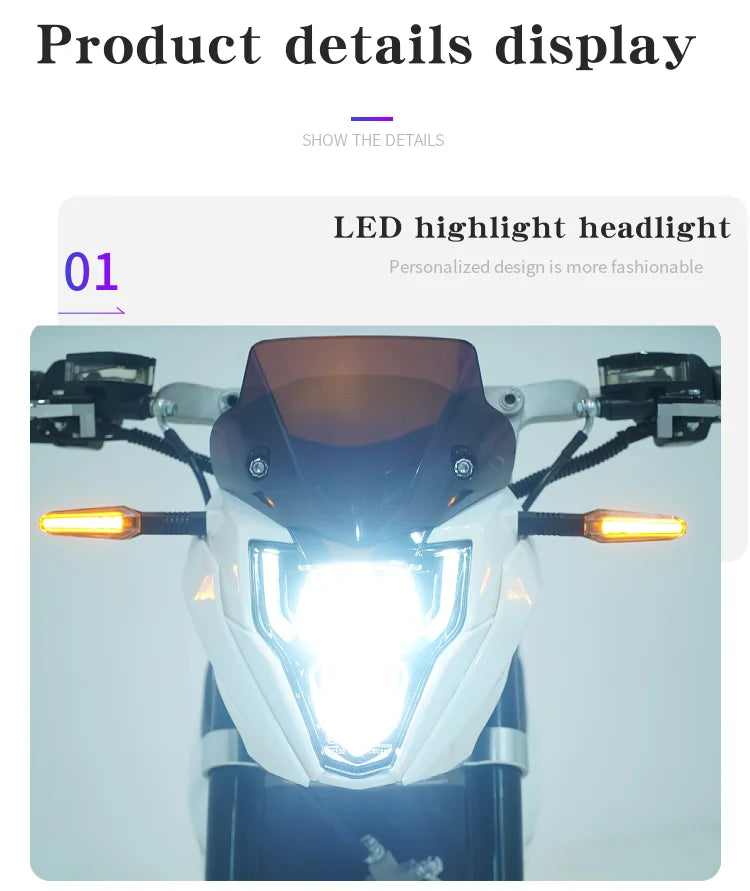 HAMA High Speed  Electric Sport Motorcycle 3000w Powerful Dual Lithium-ion Motos Electric Motorcycle 72v 150km Adult Streetbike