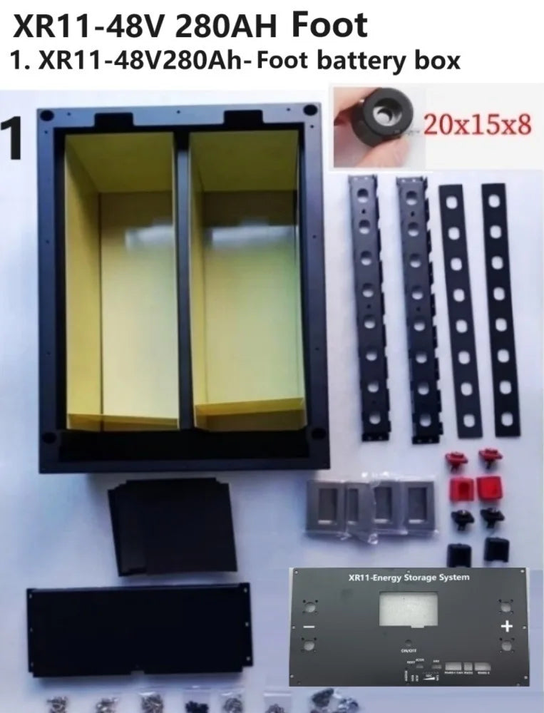 JK Inverter BMS V19 4.3 LCD  XR11-48V280AH 16S 51.2V LiFePO4 Battery Box DIY Kit For EVE CATL 280 310AH Solar Home Energy Storag