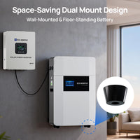 ECO-WORTHY 48V 100Ah Wall-Mount Indoor LiFePO4 Lithium Battery with Conduit Box For Off-Grid Systems, Home Backup Power