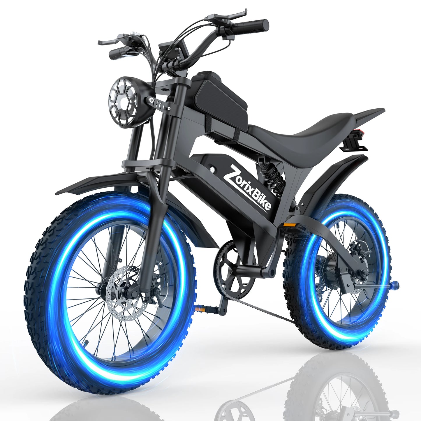 ZorixBike R8 Pro Adult Ebike–3000W Brushless Motor 35MPH 48V 20Ah Lithium-Ion Battery 60–80Mi Range Hydraulic Disc Brakes