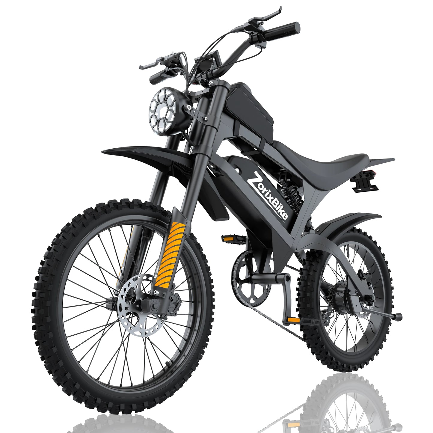 ZorixBike R8 Pro Adult Ebike–3000W Brushless Motor 35MPH 48V 20Ah Lithium-Ion Battery 60–80Mi Range Hydraulic Disc Brakes