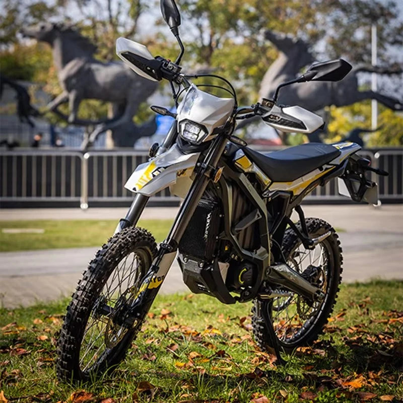 SXLL 2025 electric off-road motorcycle 12500W, suitable for mid-motor 60V 10.5Ah integrated battery, 3-speed, aluminum alloy fra