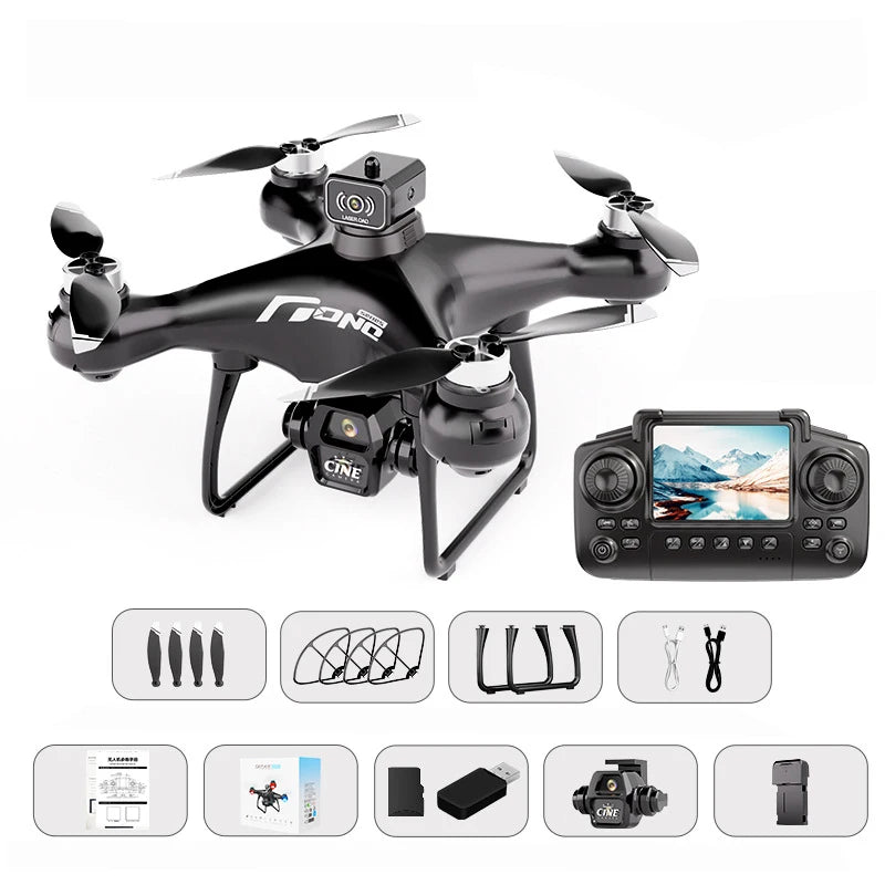 Dual Camera Screen-Controlled Aerial Drone with Cool Night Navigation Lights - Remote Control UAV Toy