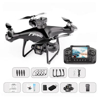 Dual Camera Screen-Controlled Aerial Drone with Cool Night Navigation Lights - Remote Control UAV Toy