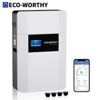 ECO-WORTHY 48V 100Ah Wall-Mount Indoor LiFePO4 Lithium Battery with Conduit Box For Off-Grid Systems, Home Backup Power