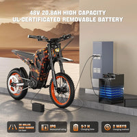 Electric Dirt Bike for Teens Adults Age 13+, 3000W Peak Ebike, 36 Mph Speed, Equipped with 48V 20.8AH, Customized