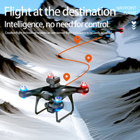 Dual Camera Screen-Controlled Aerial Drone with Cool Night Navigation Lights - Remote Control UAV Toy