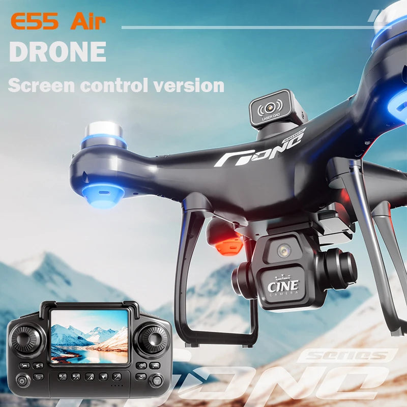 Dual Camera Screen-Controlled Aerial Drone with Cool Night Navigation Lights - Remote Control UAV Toy