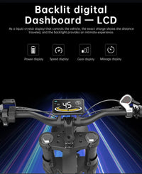EKXBike X21 Readygo Adult E-bike 2000W Powerful Motor 48V35AH Battery 55km/h Speed 20'x4.0 Tires Ideal for Snow Mountain Terrain