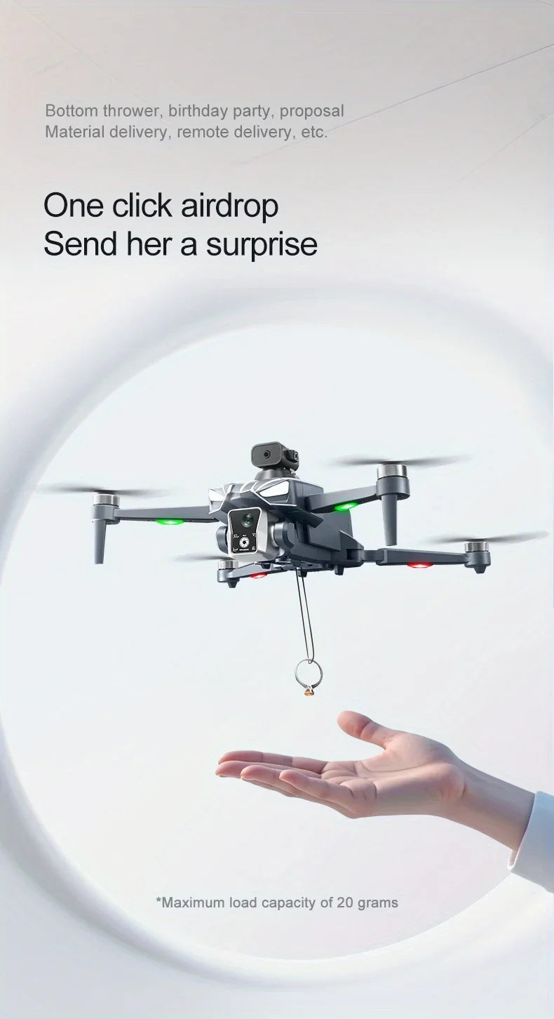 K18MAX GPS Drone 8K HD Camera 4.5 Inch Screen Remote FPV Smart Obstacle Avoidance Auto Return Foldable Quadcopter Birthday Gift