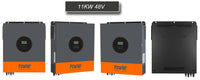 US Stock 6.2KW 11KW Hybrid Solar Inversor 48VDC to 230VAC Wtih 120A 150A MPPT Solar Charge Parallel Inverter Fit Lithium Battery