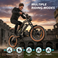 【1 Year Warranty】DYU M20 Electric Bicycle Peak 1500W Motor 48V18.2AH Lithium Battery Electric Bike Hydraulic Brake E-Bike，UL2849