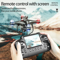 Dual Camera Screen-Controlled Aerial Drone with Cool Night Navigation Lights - Remote Control UAV Toy