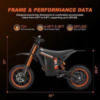 New Fashion2000W 48V 21AH 60km/h Mountain E Motorcycle Aluminum Alloy Dirt Bike 14"/12" Fat Tire Off-road Motorcycles New Energy