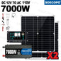 7000W Portable Solar Power Kit 600W High-Efficiency Panel + 100A Controller + 12V to 110V/220V Inverter Ideal for RV Camping