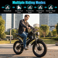 ZorixBike R8 Pro Adult Ebike–3000W Brushless Motor 35MPH 48V 20Ah Lithium-Ion Battery 60–80Mi Range Hydraulic Disc Brakes