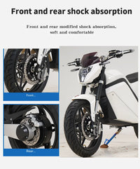 HAMA High Speed  Electric Sport Motorcycle 3000w Powerful Dual Lithium-ion Motos Electric Motorcycle 72v 150km Adult Streetbike