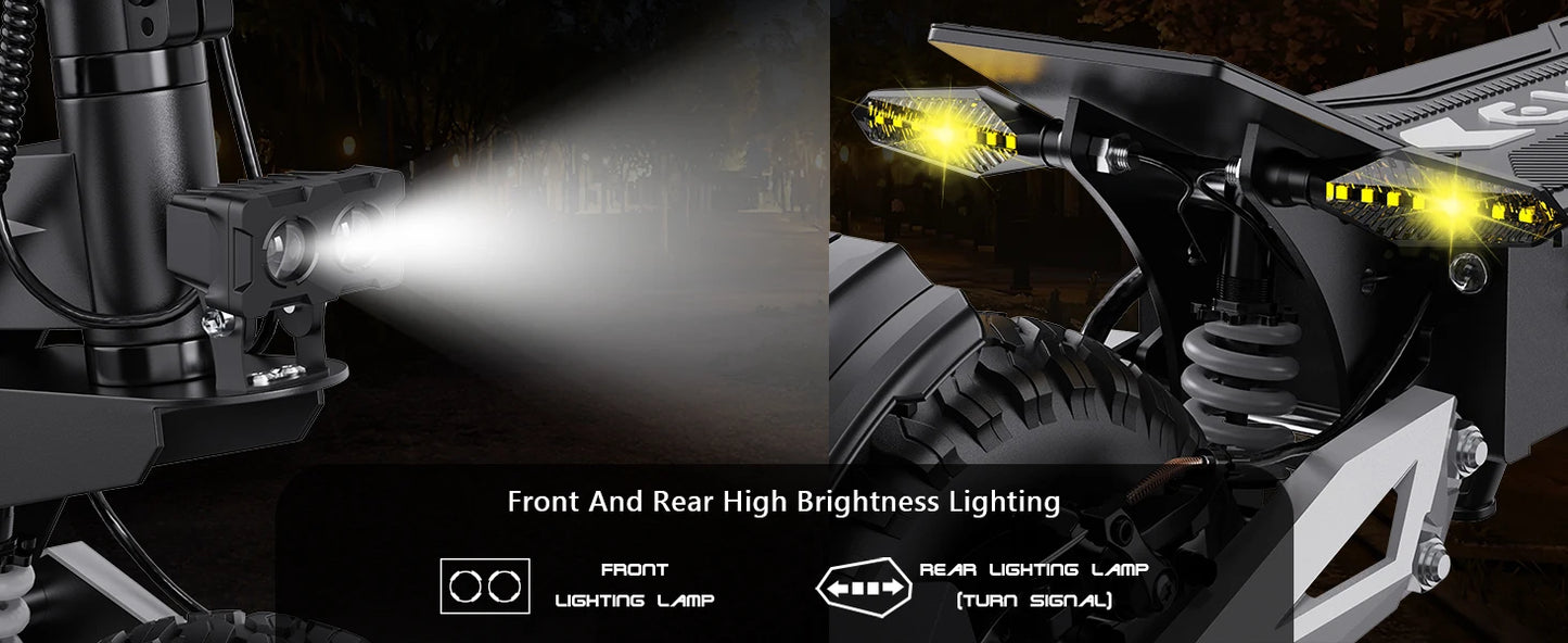 OOTD T10 900W Electric Scooter 48V 13.5AH/18AH Battery Range 28-37Miles 11" Off-Road Tires Foldable Lightweight Mobility Scooter