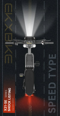 EKXBike X21 Readygo Adult E-bike 2000W Powerful Motor 48V35AH Battery 55km/h Speed 20'x4.0 Tires Ideal for Snow Mountain Terrain