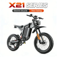 EKXBike X21 Readygo Adult E-bike 2000W Powerful Motor 48V35AH Battery 55km/h Speed 20'x4.0 Tires Ideal for Snow Mountain Terrain