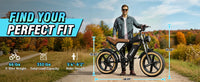 RIDSTAR Luxe30-25 Electric Bike for Adults Motor 2000W Max 34MPH Battery 48V 25Ah 20" Electric Dirt Bike Hydraulic 7-Speed