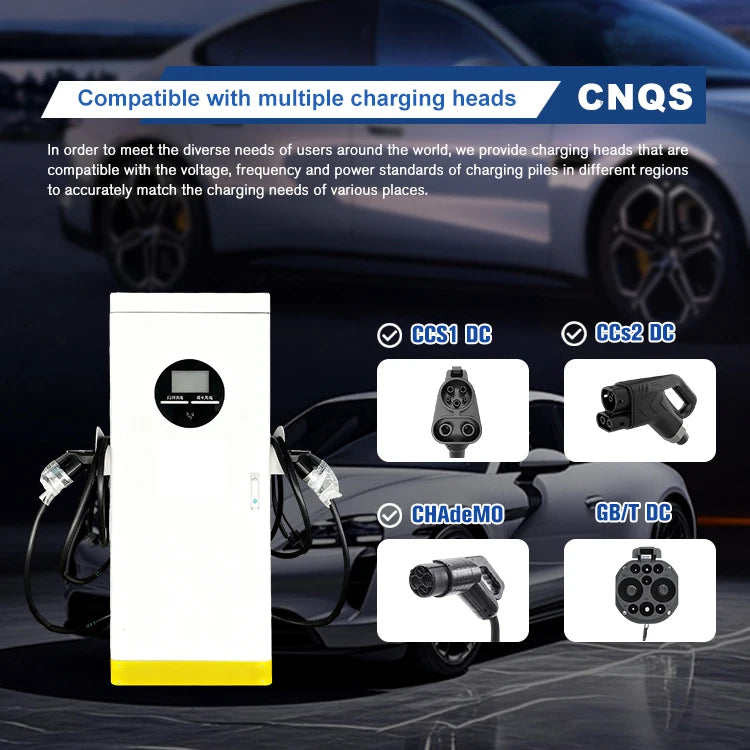 Commercial New Energy Vehicle Charging Pile CCS Electric Car Charger Floor Mounted EV Solar DC Fast Charging Station