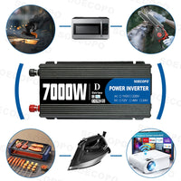 7000W Portable Solar Power Kit 600W High-Efficiency Panel + 100A Controller + 12V to 110V/220V Inverter Ideal for RV Camping