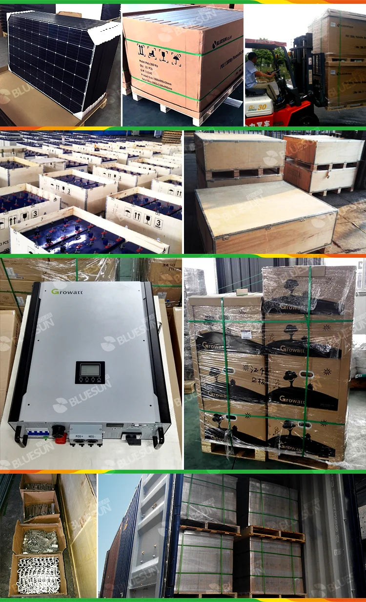 Complete 20kw Solar System 5kw 10kw 12kw 15kw Solar Energy System 20 kw Hybrid for Home Use With EU Certification