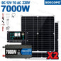 7000W Portable Solar Power Kit 600W High-Efficiency Panel + 100A Controller + 12V to 110V/220V Inverter Ideal for RV Camping