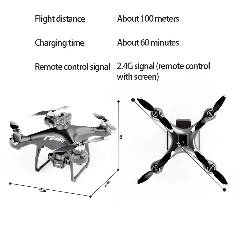Dual Camera Screen-Controlled Aerial Drone with Cool Night Navigation Lights - Remote Control UAV Toy