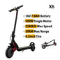 New Electric Scooter X6 for Adults 500W Power Electric Scooter with Dual Shock Absorption Light Weight Foldable E-scooter