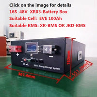 JK Inverter BMS V19 4.3 LCD  XR11-48V280AH 16S 51.2V LiFePO4 Battery Box DIY Kit For EVE CATL 280 310AH Solar Home Energy Storag