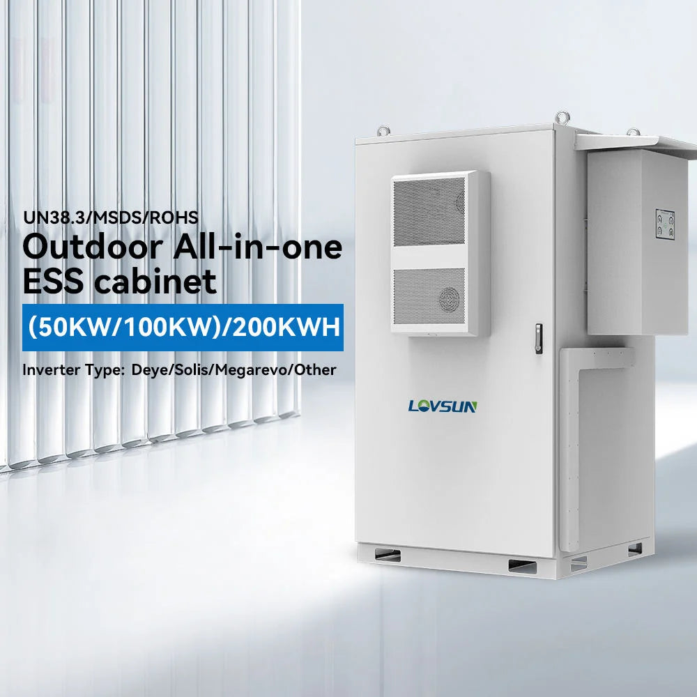 50KW 100KW 200KWh Modular BESS, Integrated Container Solar Battery Commercial Storage System