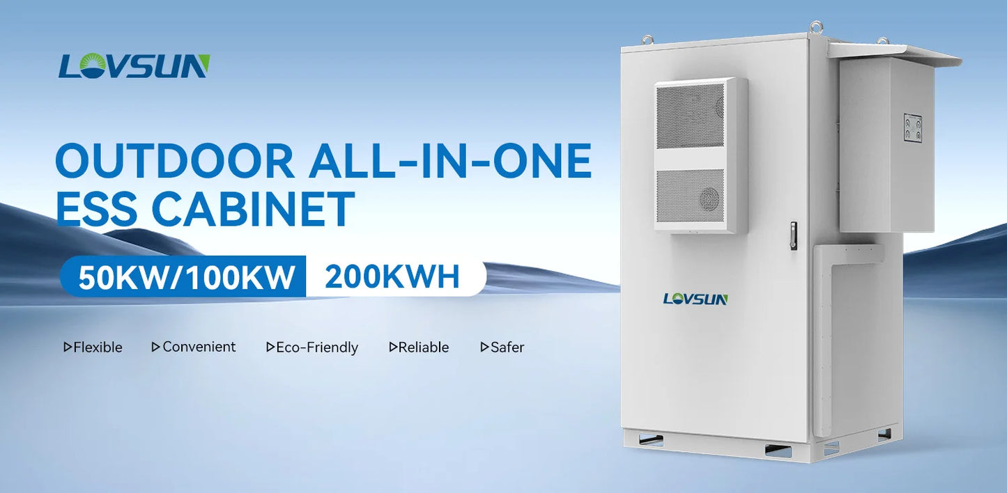 50KW 100KW 200KWh Modular BESS, Integrated Container Solar Battery Commercial Storage System
