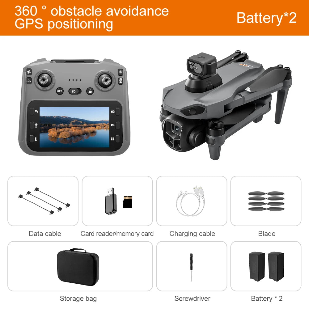 Lenovo V916MAX GPS Return Drone 5G 8K HD 4K Dual Camera Dron Remote With Screen Laser Obstacle Avoidance Drone RC Toys Gifts FPV