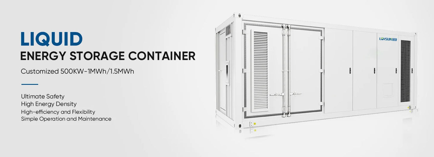 Ess Container 5MWH 1MWH 2MWH 500KWH Lifepo4 Lithium Battery Container 40ft Bess Solar Energy Storage System 500KW 1MW 2MW 5MW
