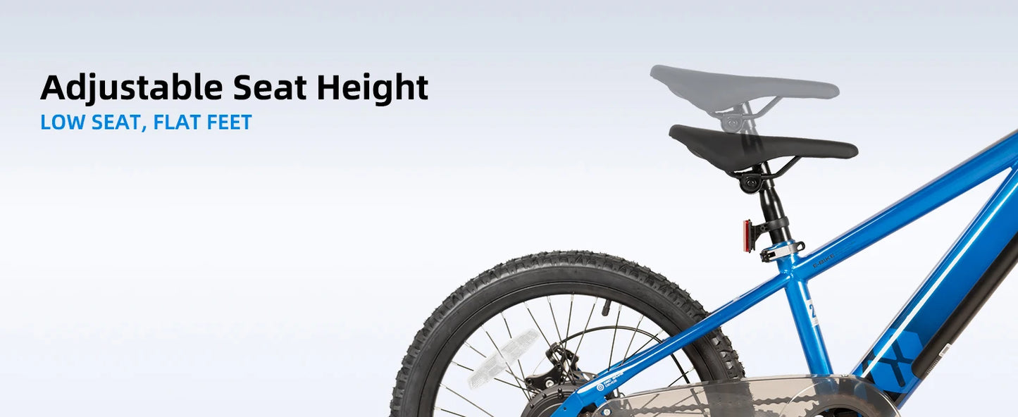 JOYSTAR Electric Bike for Kids Teens Ages 7+ with 250W Motor, 15 Miles 15MPH Electric Mountain Bicycle Safe Mini Ebikes