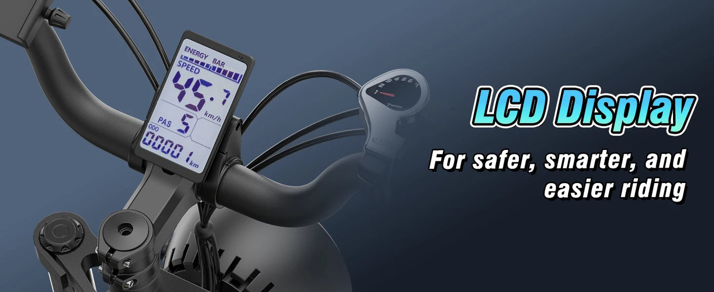 RIDSTAR Luxe30-25 Electric Bike for Adults Motor 2000W Max 34MPH Battery 48V 25Ah 20" Electric Dirt Bike Hydraulic 7-Speed