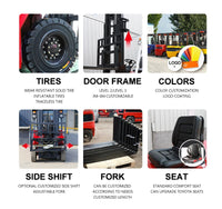 Free Delivery of 2.5-ton Electric Forklift with Hydraulic Lifting Customized for Elevated Electric Forklift.