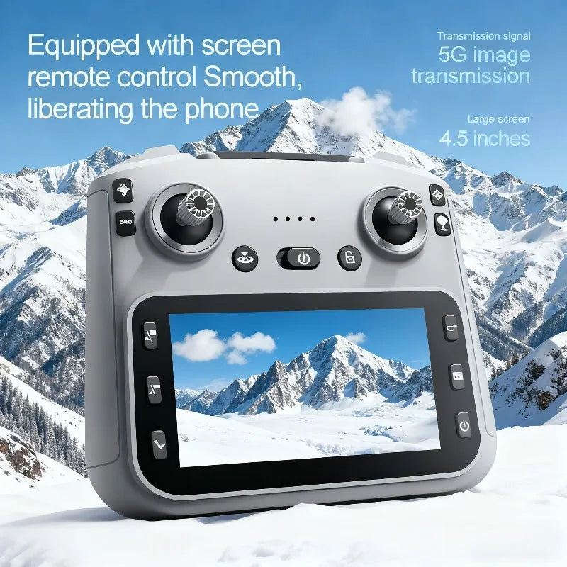 K18MAX GPS Drone 8K HD Camera 4.5 Inch Screen Remote FPV Smart Obstacle Avoidance Auto Return Foldable Quadcopter Birthday Gift