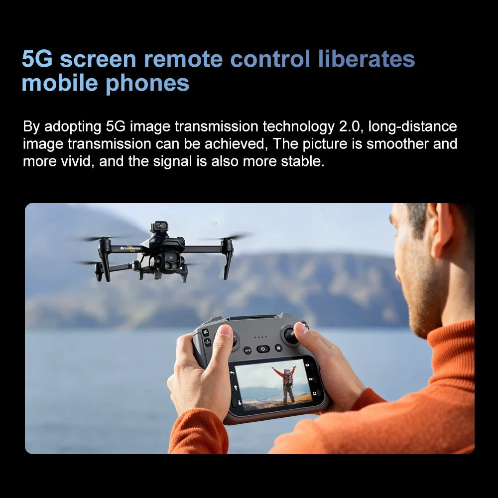 Lenovo V916MAX GPS Return Drone 5G 8K HD 4K Dual Camera Dron Remote With Screen Laser Obstacle Avoidance Drone RC Toys Gifts FPV