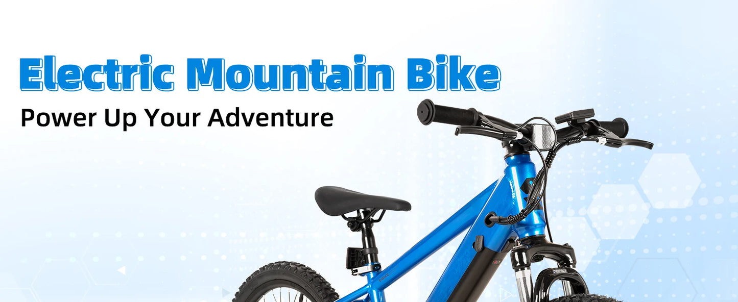 JOYSTAR Electric Bike for Kids Teens Ages 7+ with 250W Motor, 15 Miles 15MPH Electric Mountain Bicycle Safe Mini Ebikes