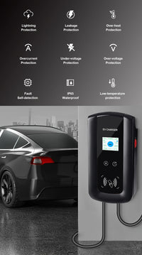 IPENGEN EV Charging Station 11KW Electric Vehicle Car Charger EVSE Wallbox Wallmount 16A Type2 Cable IEC62196 APP Control