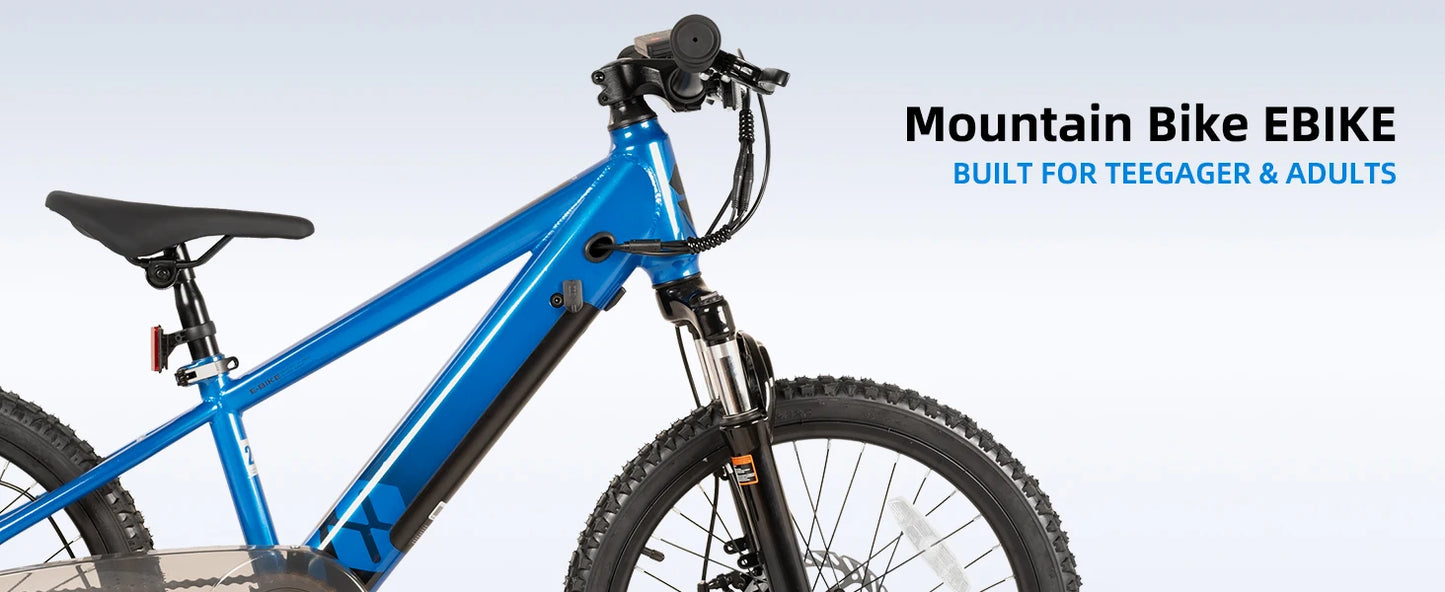 JOYSTAR Electric Bike for Kids Teens Ages 7+ with 250W Motor, 15 Miles 15MPH Electric Mountain Bicycle Safe Mini Ebikes