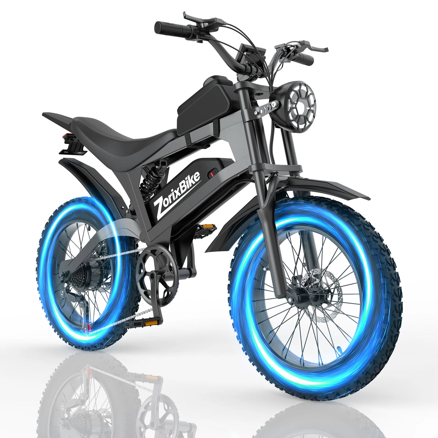 ZorixBike R8 Pro Adult Ebike–3000W Brushless Motor 35MPH 48V 20Ah Lithium-Ion Battery 60–80Mi Range Hydraulic Disc Brakes
